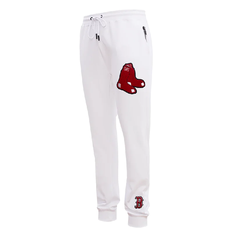 MLB BOSTON RED SOX CLASSIC CHENILLE MEN'S JOGGER (WHITE)