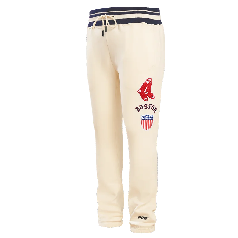 MLB BOSTON RED SOX RETRO CLASSIC MEN'S SWEATPANT (EGGSHELL/ MIDNIGHT NAVY)