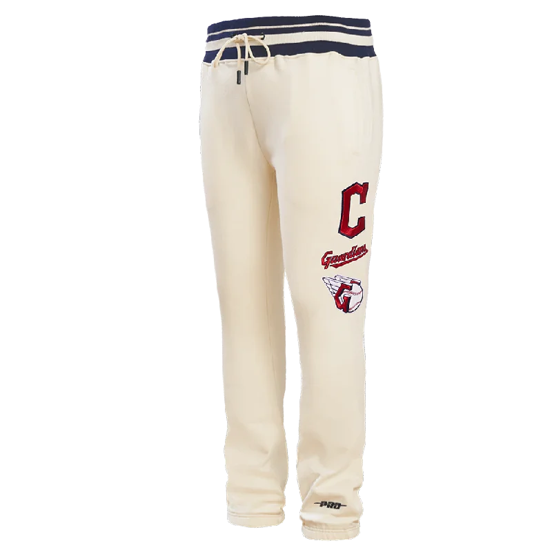 MLB CLEVELAND GUARDIANS RETRO CLASSIC MEN'S SWEATPANT (EGGSHELL/ MIDNIGHT NAVY)