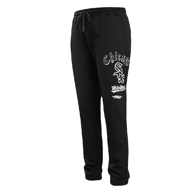 MLB CHICAGO WHITE SOX OLD ENGLISH MEN'S SWEATPANT (BLACK)