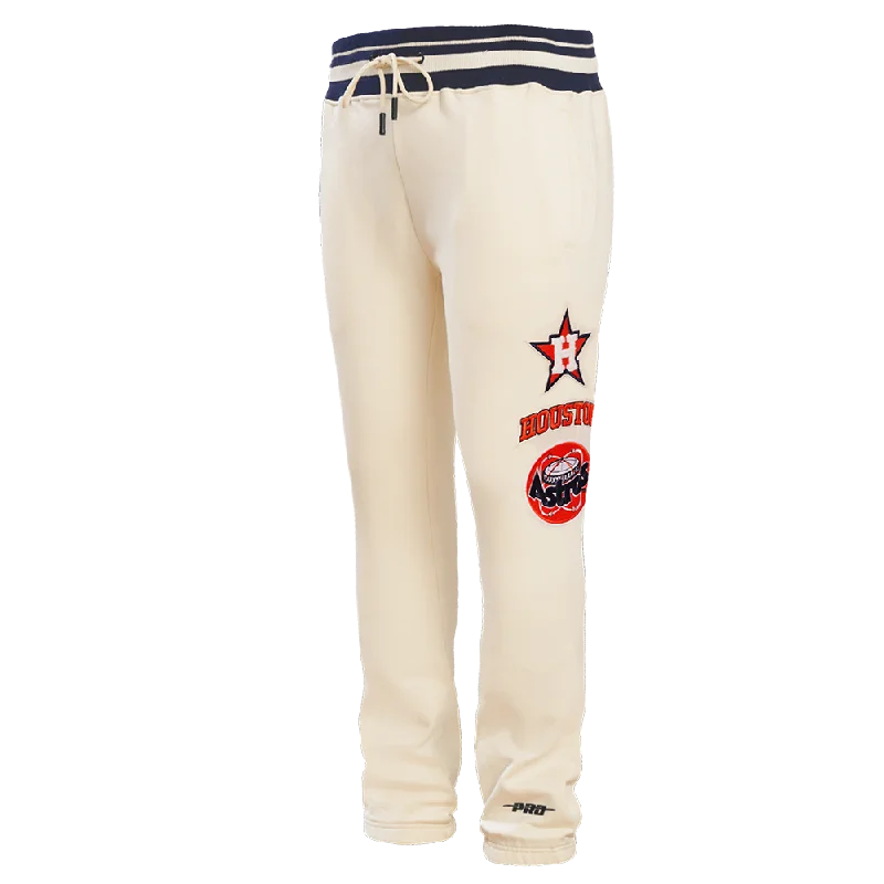 MLB HOUSTON ASTROS RETRO CLASSIC MEN'S SWEATPANT (EGGSHELL/ MIDNIGHT NAVY)