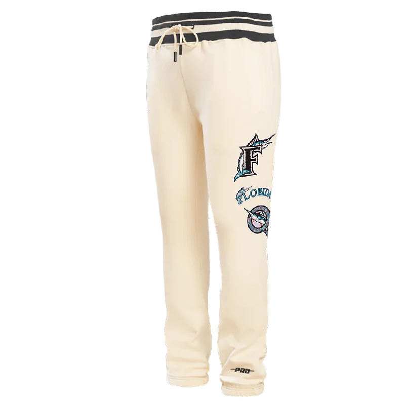 MLB FLORIDA MARLINS RETRO CLASSIC MEN'S SWEATPANT (EGGSHELL/ BLACK)