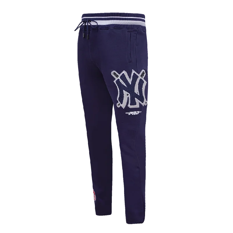 MLB NEW YORK YANKEES MASH UP LOGO SWEATPANT (MIDNIGHT NAVY/WHITE)