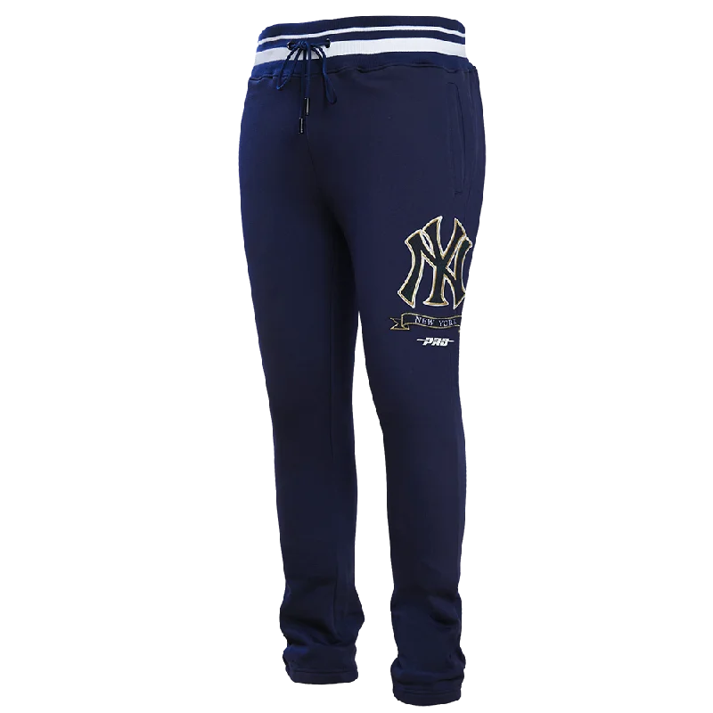 MLB NEW YORK YANKEES PRO PREP MEN'S RIB FLC SWEATPANT (MIDNIGHT NAVY)