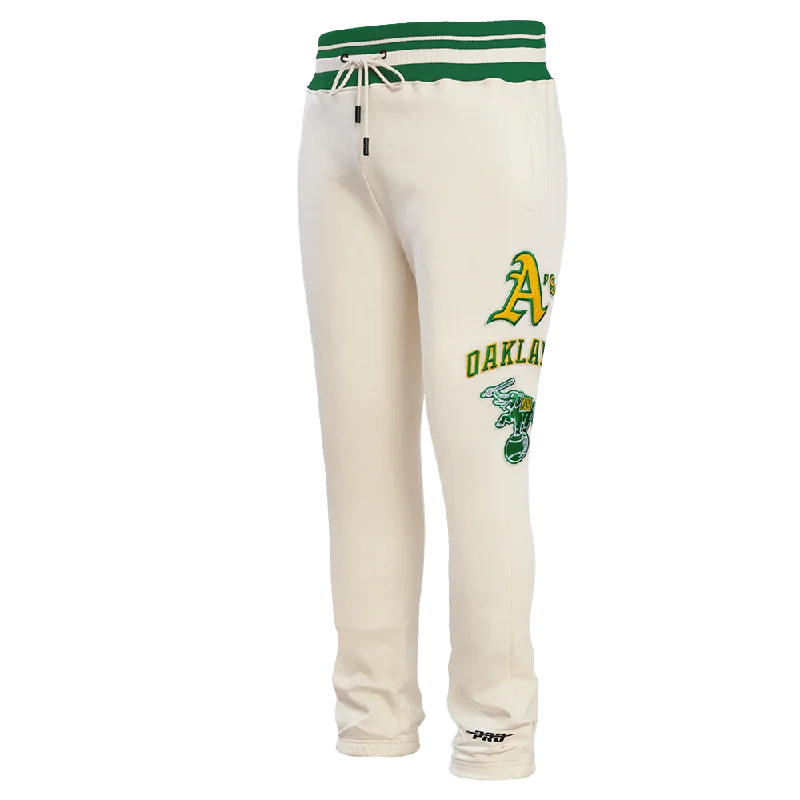 MLB OAKLAND ATHLETICS RETRO CLASSIC MEN'S SWEATPANT (EGGSHELL/ KELLY GREEN)