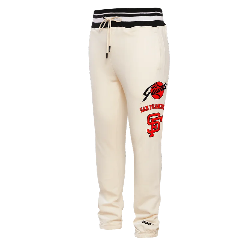 MLB SAN FRANCISCO GIANTS RETRO CLASSIC MEN'S SWEATPANT (EGGSHELL/ BLACK)