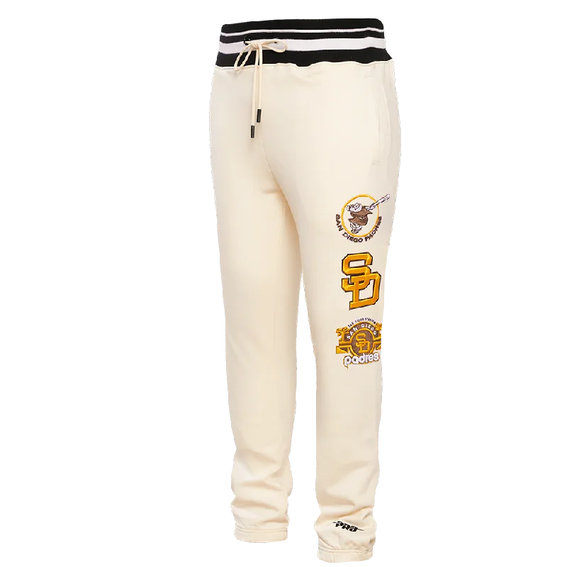 MLB SAN DIEGO PADRES RETRO CLASSIC MEN'S SWEATPANT (EGGSHELL/BLACK)