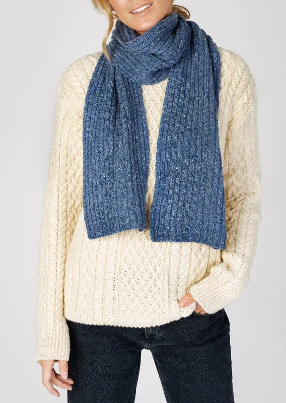 IrelandsEye Luxe Ribbed Scarf | Blue Ocean