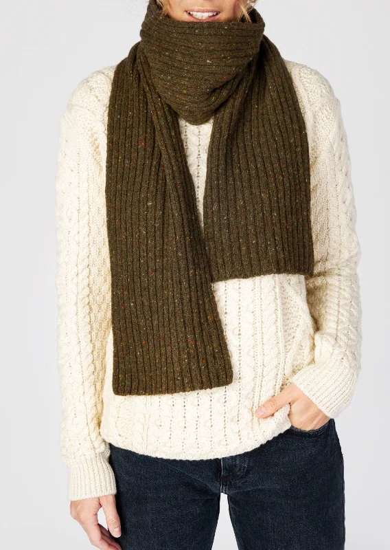 IrelandsEye Luxe Ribbed Scarf | Loden