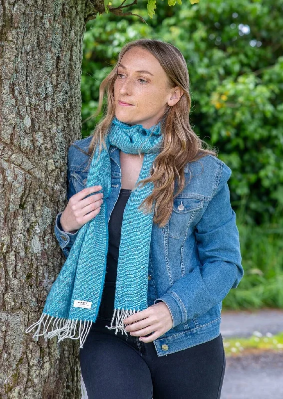 McNutt Donegal Tweed Scarf | Peacock