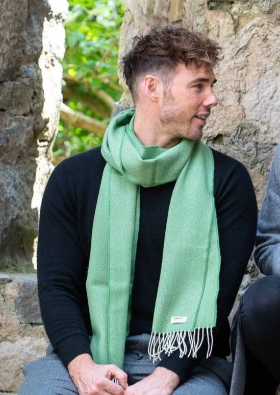 McNutt Herringbone Scarf | Golf Green