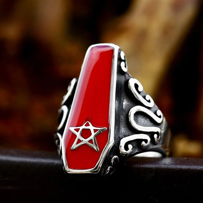 Men's Punk Vampire Coffin Ring