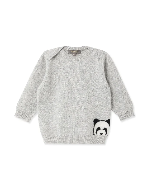 Panda Cashmere Sweater Fumo Grey