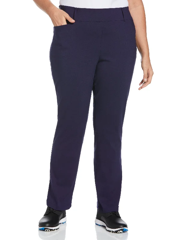 Women's Plus Pull-On Stretch Tech Flat Front Golf Pant