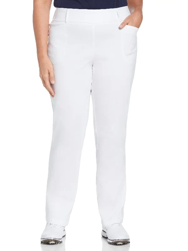 Women's Plus Pull-On Stretch Tech Flat Front Golf Pant