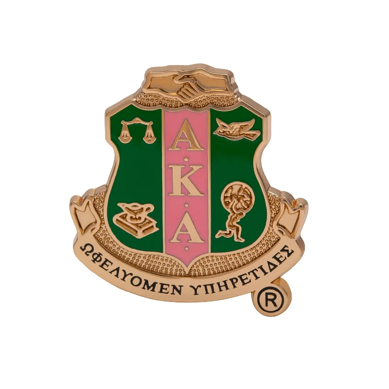 AKA 3-D Color Shield Pin (22MM)