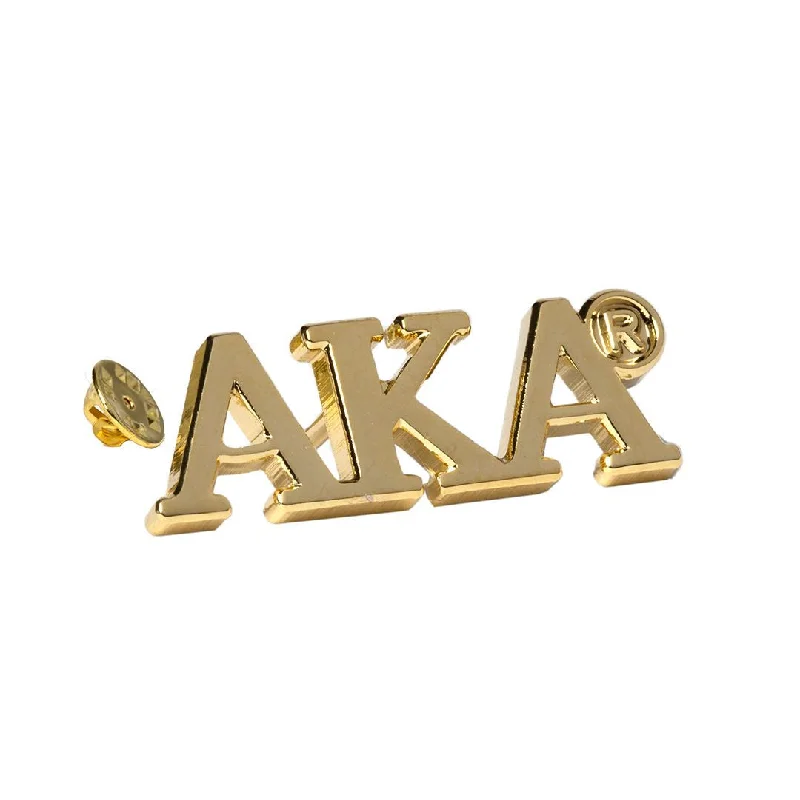 AKA 3 Letter Gold Pin