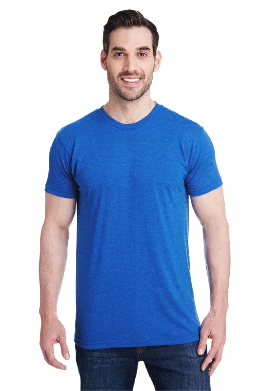 Bayside Mens USA Made Short Sleeve Crewneck T-Shirt - Royal Blue