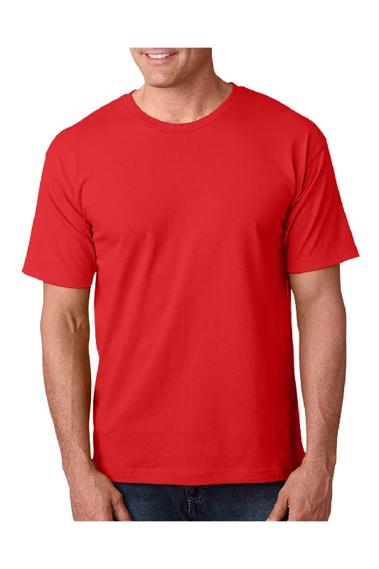 Bayside Mens USA Made Short Sleeve Crewneck T-Shirt - Red