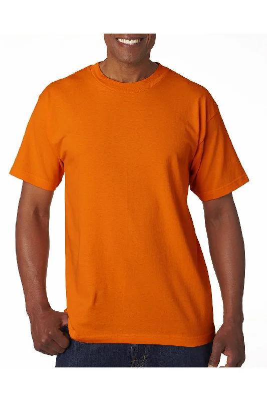 Bayside Mens USA Made Short Sleeve Crewneck T-Shirt - Bright Orange