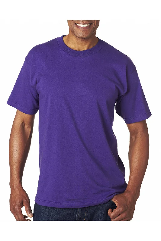 Bayside Mens USA Made Short Sleeve Crewneck T-Shirt - Purple