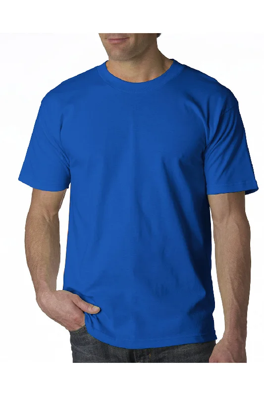 Bayside Mens USA Made Short Sleeve Crewneck T-Shirt - Royal Blue