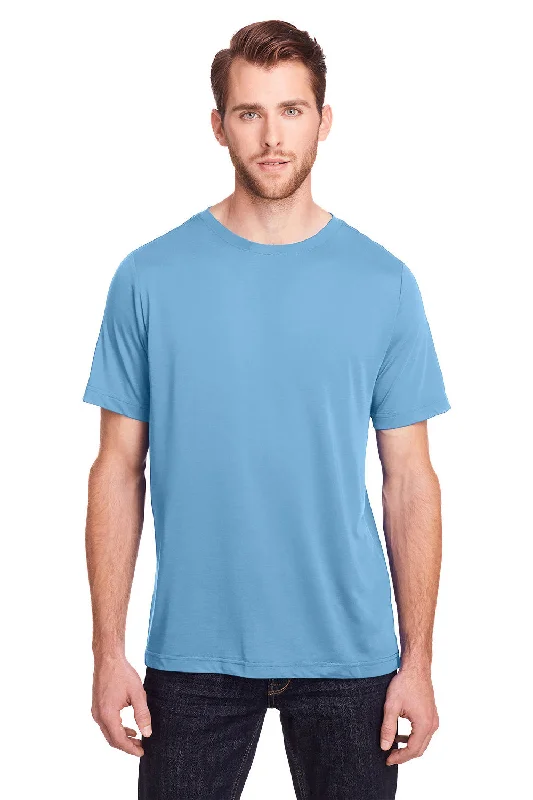 Core 365 Mens Fusion ChromaSoft Performance Moisture Wicking Short Sleeve Crewneck T-Shirt - Columbia Blue