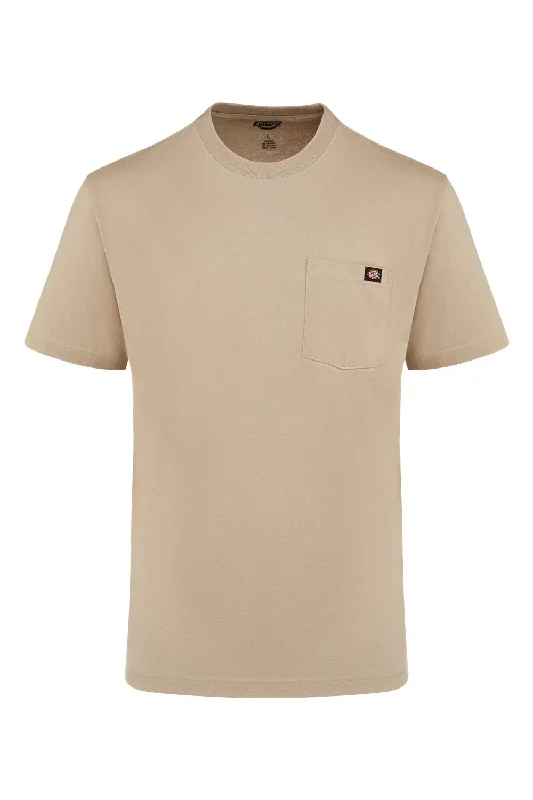 Dickies Mens Traditional Short Sleeve Crewneck T-Shirt w/ Pocket - Desert Sand