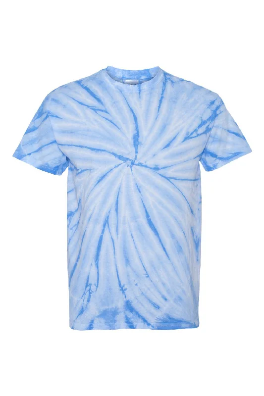 Dyenomite Mens Cyclone Pinwheel Tie Dyed Short Sleeve Crewneck T-Shirt - Columbia