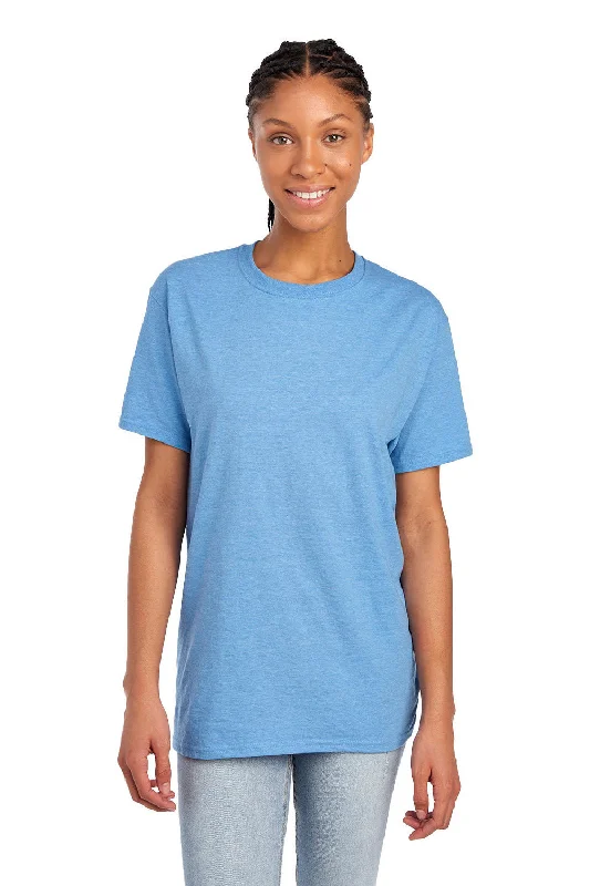 Fruit Of The Loom Mens HD Jersey Short Sleeve Crewneck T-Shirt - Heather Carolina Blue