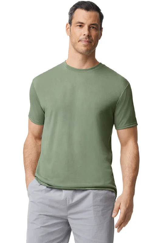 Gildan Mens Performance Jersey Moisture Wicking Short Sleeve Crewneck T-Shirt - Sage Green