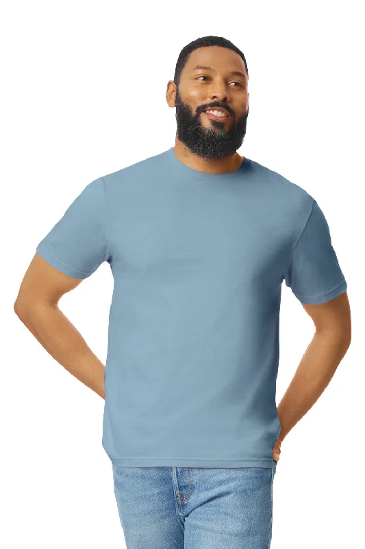 Gildan Mens Softstyle Short Sleeve Crewneck T-Shirt - Stone Blue