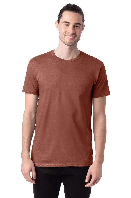 Hanes Mens Nano-T Short Sleeve Crewneck T-Shirt - Canyon Rock Brown