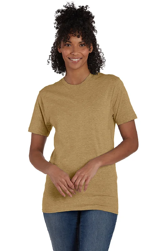 Hanes Mens Nano-T Short Sleeve Crewneck T-Shirt - Heather Brown Sugar