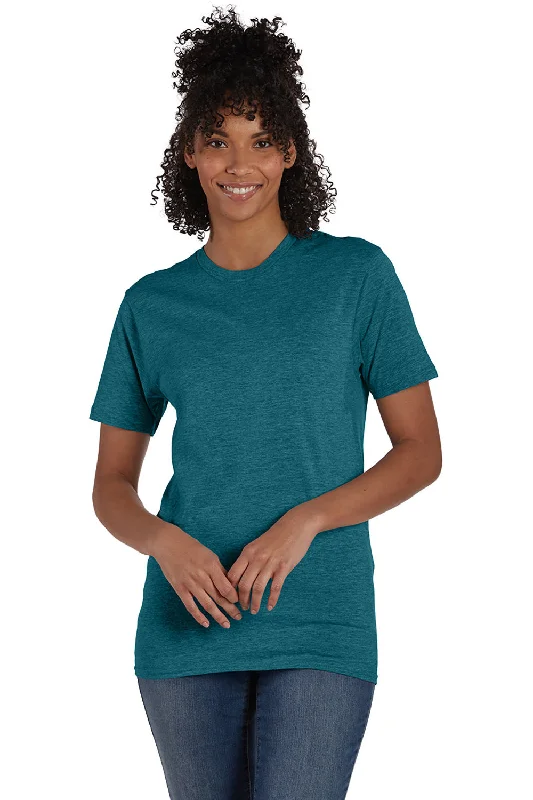 Hanes Mens Nano-T Short Sleeve Crewneck T-Shirt - Heather Jade Pine