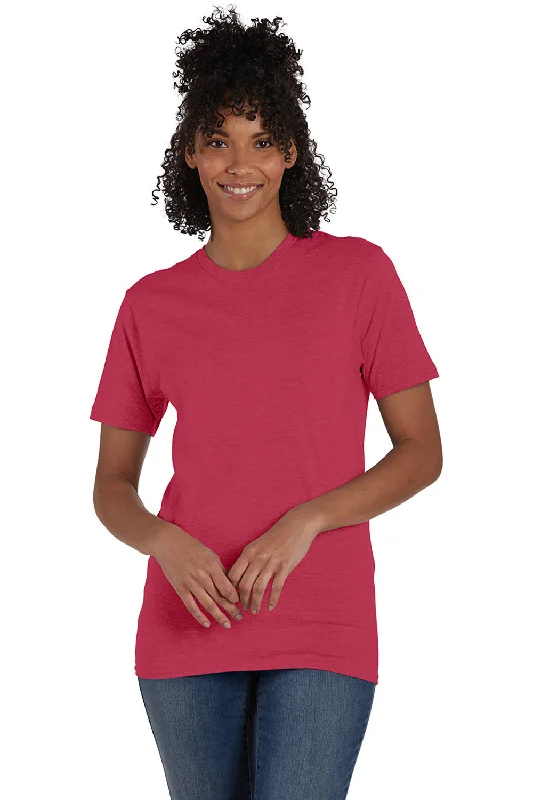 Hanes Mens Nano-T Short Sleeve Crewneck T-Shirt - Heather Red