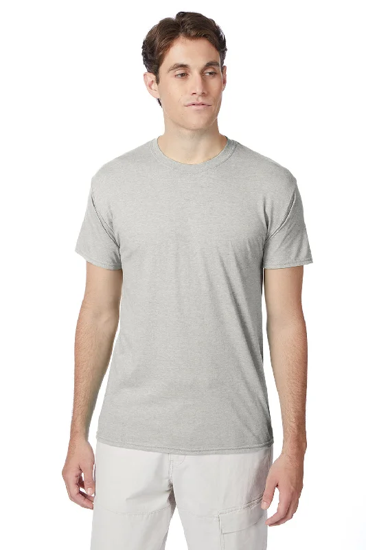 Hanes Mens X-Temp FreshIQ Moisture Wicking Short Sleeve Crewneck T-Shirt - Heather Sand