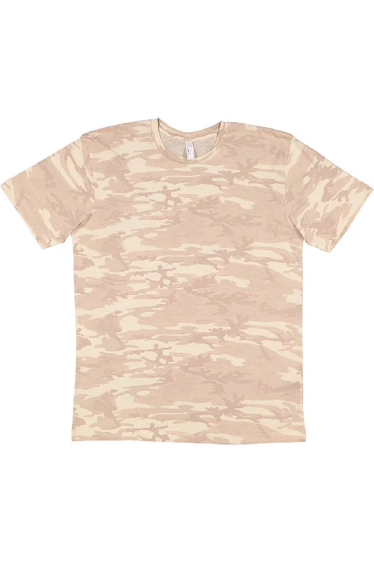 LAT Mens Fine Jersey Short Sleeve Crewneck T-Shirt - Natural Camo