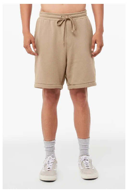 Bella + Canvas Mens Shorts w/ Pockets - Tan