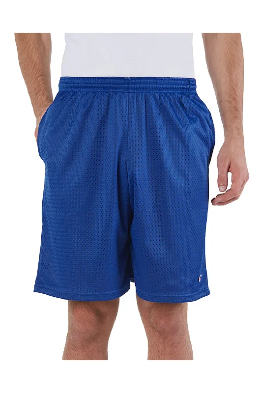 Champion Mens Mesh Shorts w/ Pockets - Athletic Royal Blue