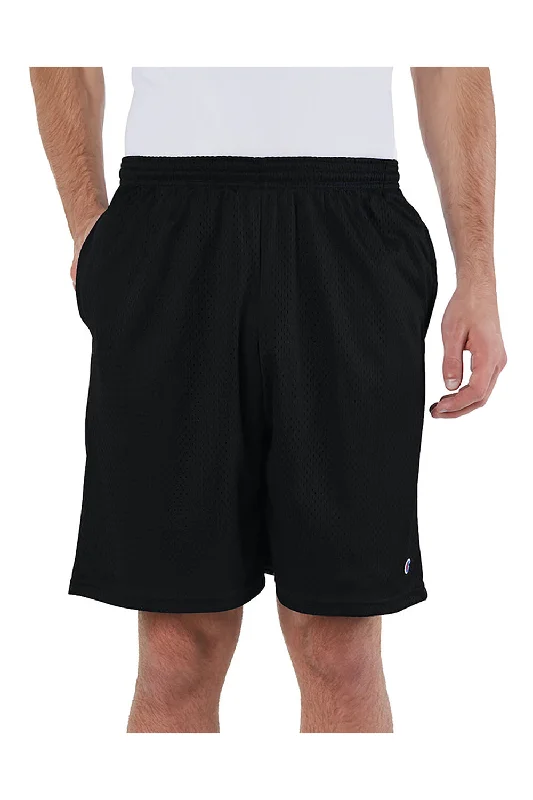 Champion Mens Mesh Shorts w/ Pockets - Black