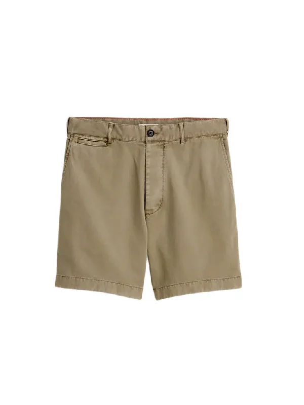 Flat Front Vintage Wash Short- Vintage Olive