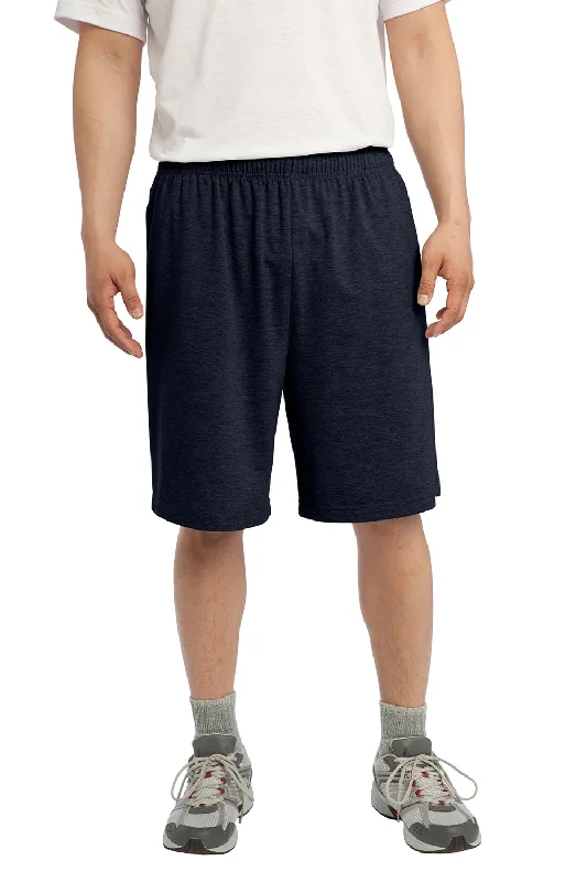 Sport-Tek Mens Jersey Knit Shorts w/ Pockets - True Navy Blue