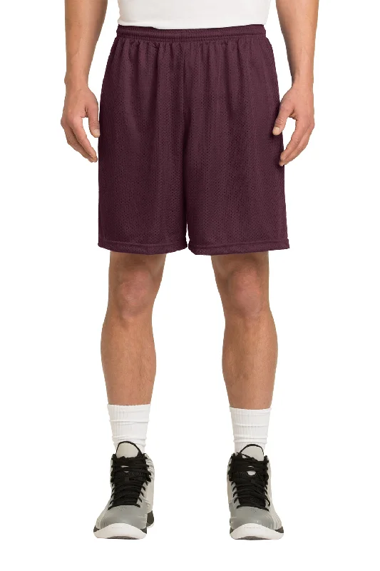 Sport-Tek Mens Moisture Wicking Classic Mesh Shorts - Maroon