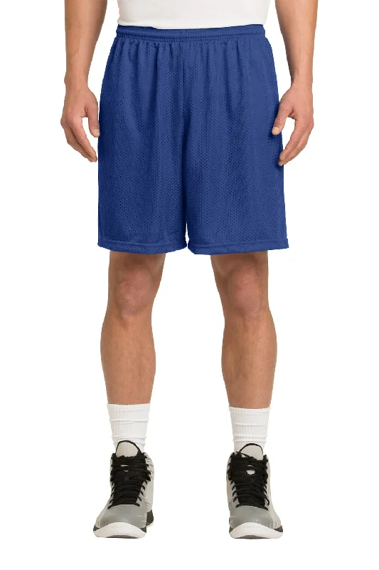 Sport-Tek Mens Moisture Wicking Classic Mesh Shorts - True Royal Blue