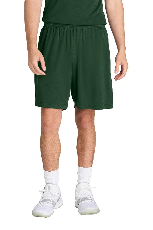 Sport-Tek Mens Moisture Wicking Competitor Athletic Shorts w/ Pockets - Forest Green - New