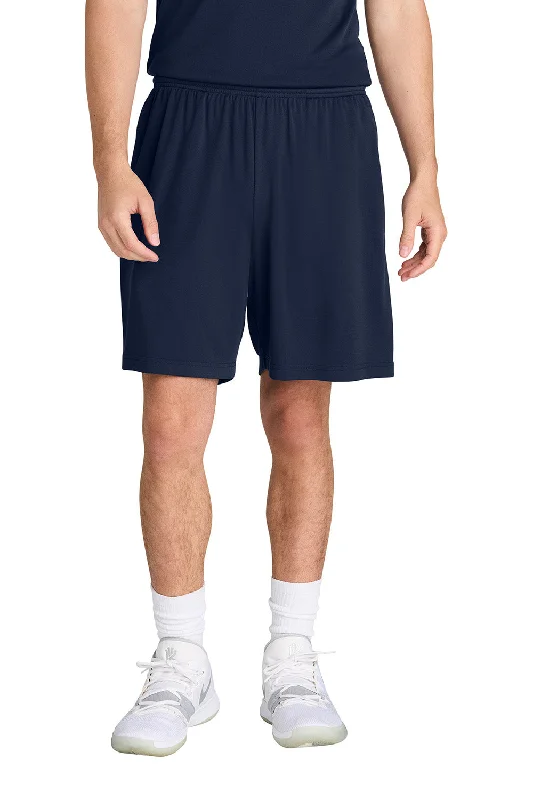 Sport-Tek Mens Moisture Wicking Competitor Athletic Shorts w/ Pockets - True Navy Blue - New