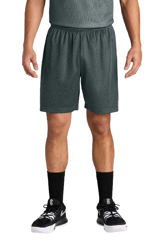 Sport-Tek Mens Moisture Wicking Mesh Athletic Shorts - Iron Grey - New