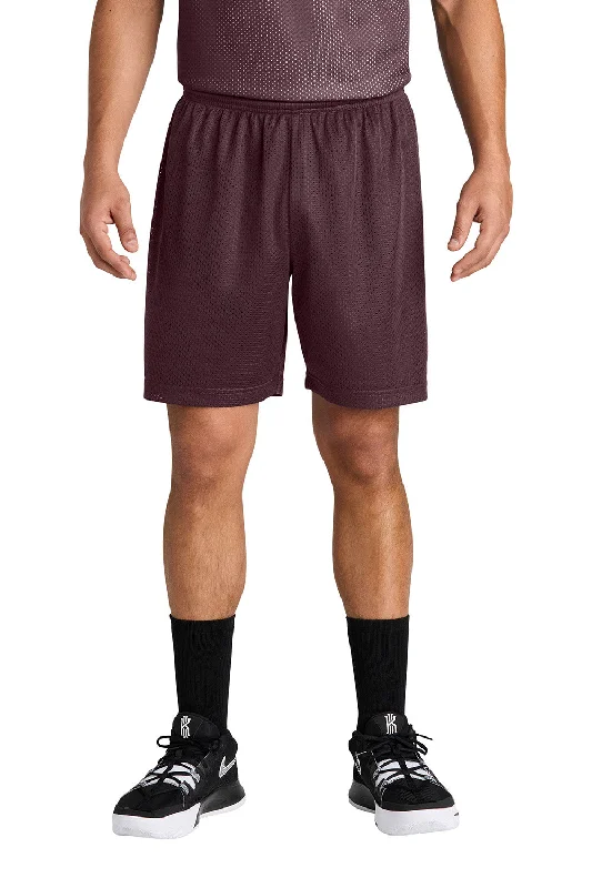 Sport-Tek Mens Moisture Wicking Mesh Athletic Shorts - Maroon - New