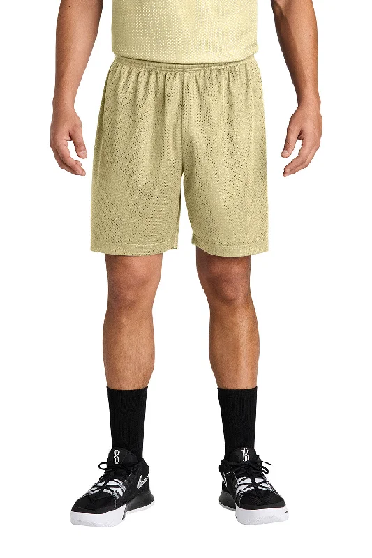 Sport-Tek Mens Moisture Wicking Mesh Athletic Shorts - Vegas Gold - New